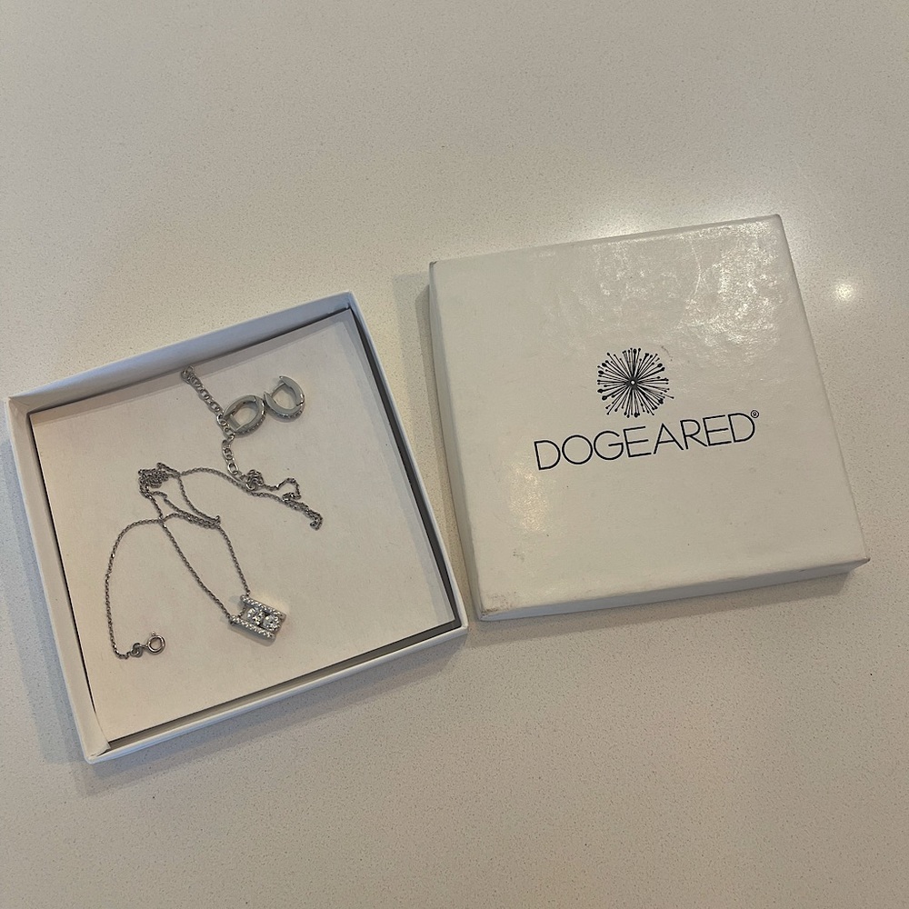 Silver Necklace and Earrings